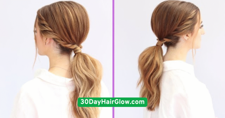 . Simple Ponytail with a Twist