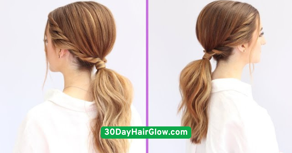 . Simple Ponytail with a Twist