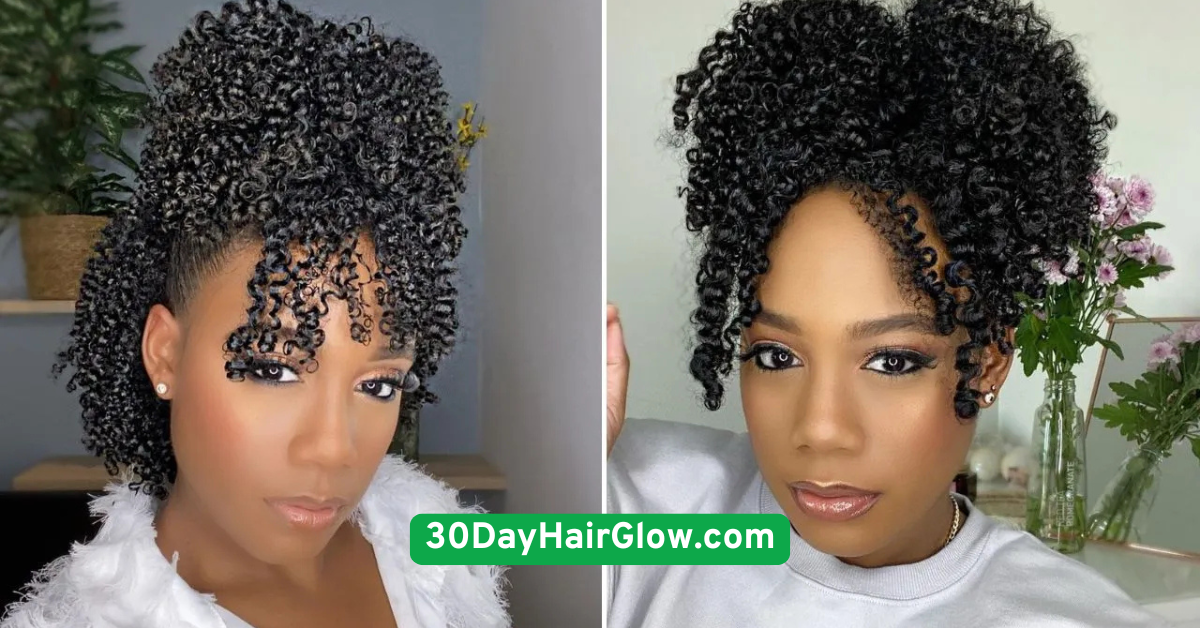 Pineapple Updo for Curls