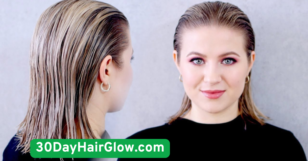 8. Slicked-Back Wet Look for Bold Glam
