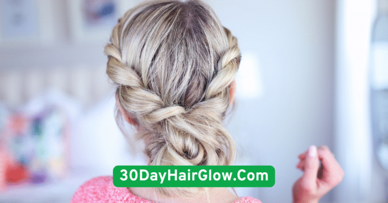 1. Messy Bun with a Twist