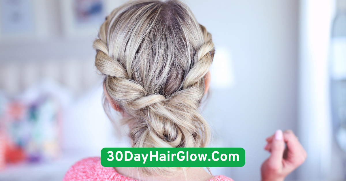 1. Messy Bun with a Twist