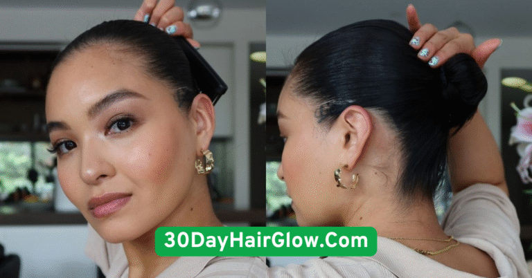 Day 1: Sleek Low Bun –