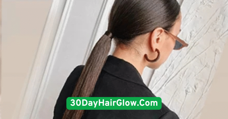 Day 1 Sleek Low Ponytail with Middle Part