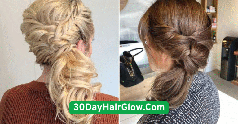 Day 1: Sleek Low Ponytail with a Twist
