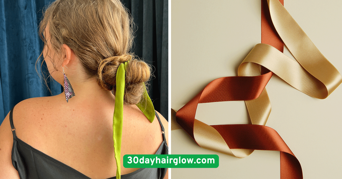 Side Low Pony with Ribbon
