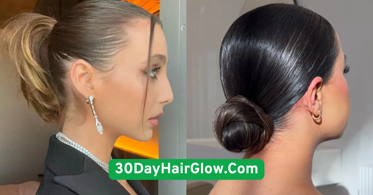 Day 4 Sleek low bun